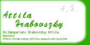 attila hrabovszky business card